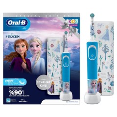 "Oral-B Vitality Pro Kids 3 Disney Frozen Electric Toothbrush with Case - Fun and Effective Cleaning for Kids!"